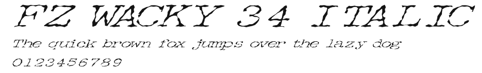 FZ WACKY 34 ITALIC Preview