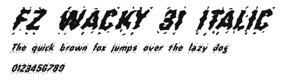 FZ WACKY 31 ITALIC Preview
