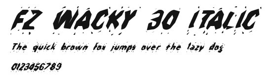 FZ WACKY 30 ITALIC Preview