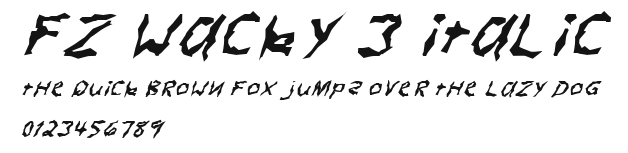 FZ WACKY 3 ITALIC Preview