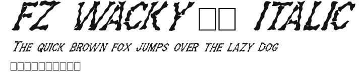 FZ WACKY 28 ITALIC Preview