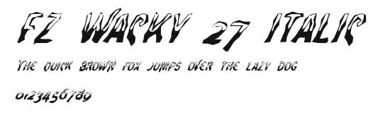 FZ WACKY 27 ITALIC Preview