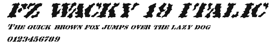 FZ WACKY 19 ITALIC Preview