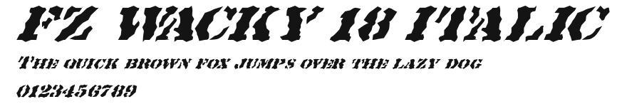 FZ WACKY 18 ITALIC Preview