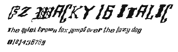 FZ WACKY 16 ITALIC Preview