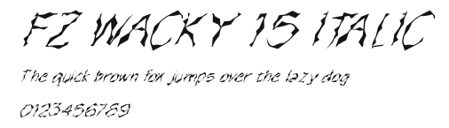 FZ WACKY 15 ITALIC Preview