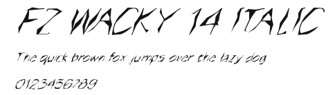 FZ WACKY 14 ITALIC Preview