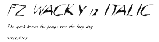 FZ WACKY 12 ITALIC Preview
