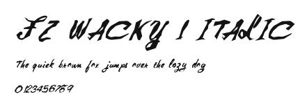 FZ WACKY 1 ITALIC Preview