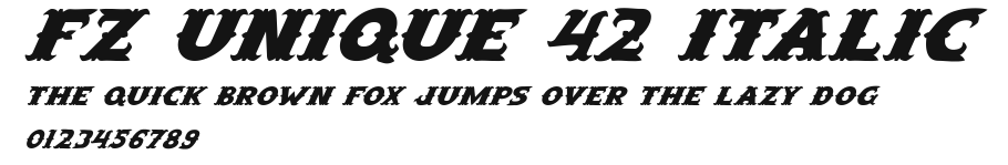 FZ UNIQUE 42 ITALIC Preview