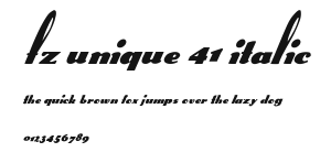 FZ UNIQUE 41 ITALIC Preview