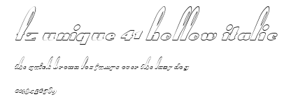FZ UNIQUE 41 HOLLOW ITALIC Preview