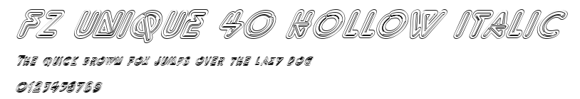 FZ UNIQUE 40 HOLLOW ITALIC Preview