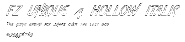 FZ UNIQUE 4 HOLLOW ITALIC Preview