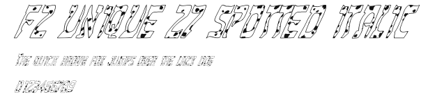 FZ UNIQUE 27 SPOTTED ITALIC Preview