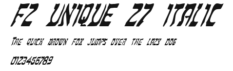 FZ UNIQUE 27 ITALIC Preview