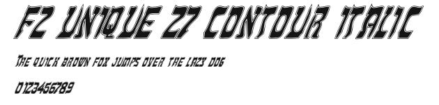 FZ UNIQUE 27 CONTOUR ITALIC Preview