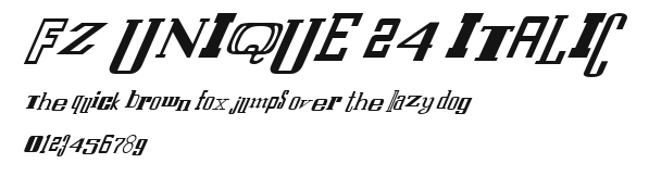 FZ UNIQUE 24 ITALIC Preview