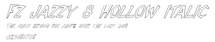 FZ JAZZY 8 HOLLOW ITALIC Preview