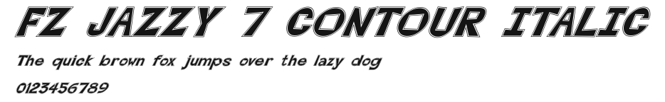 FZ JAZZY 7 CONTOUR ITALIC Preview