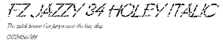 FZ JAZZY 34 HOLEY ITALIC Preview