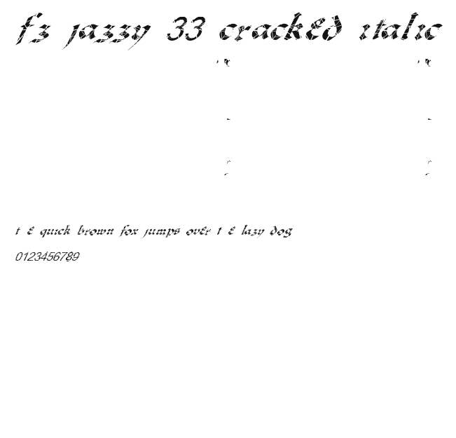 FZ JAZZY 33 CRACKED ITALIC Preview