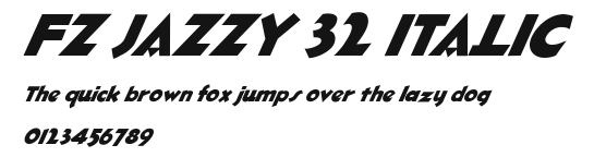 FZ JAZZY 32 ITALIC Preview