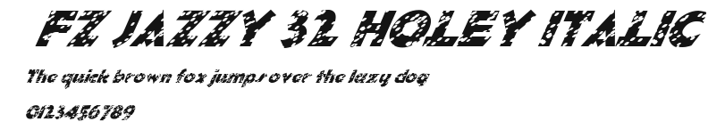 FZ JAZZY 32 HOLEY ITALIC Preview
