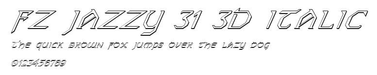 FZ JAZZY 31 3D ITALIC Preview