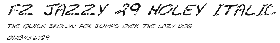FZ JAZZY 29 HOLEY ITALIC Preview