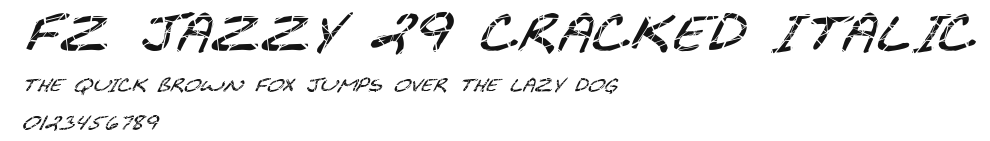 FZ JAZZY 29 CRACKED ITALIC Preview
