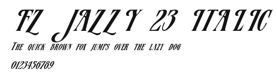 FZ JAZZY 23 ITALIC Preview