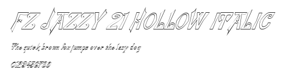 FZ JAZZY 21 HOLLOW ITALIC Preview