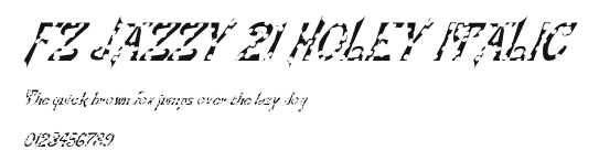 FZ JAZZY 21 HOLEY ITALIC Preview