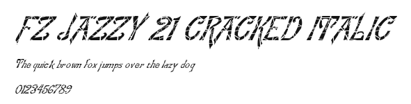 FZ JAZZY 21 CRACKED ITALIC Preview