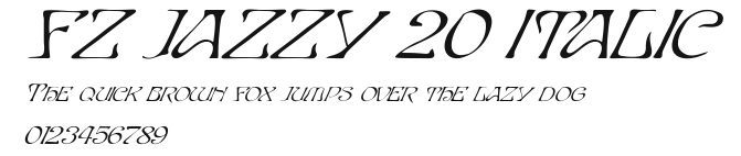 FZ JAZZY 20 ITALIC Preview