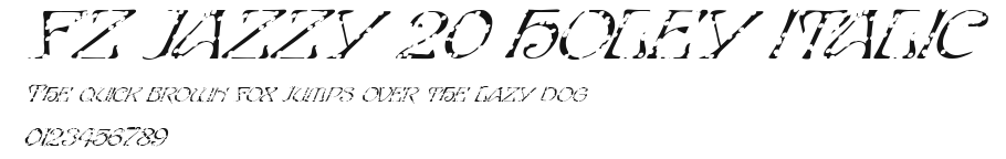 FZ JAZZY 20 HOLEY ITALIC Preview