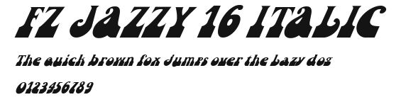 FZ JAZZY 16 ITALIC Preview