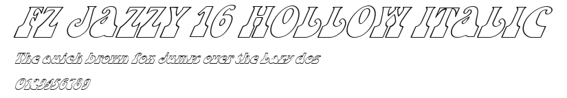 FZ JAZZY 16 HOLLOW ITALIC Preview