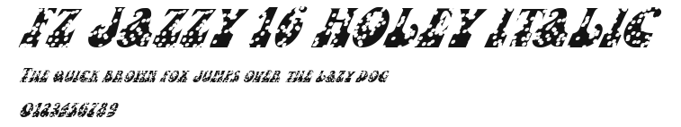 FZ JAZZY 16 HOLEY ITALIC Preview