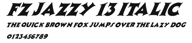 FZ JAZZY 13 ITALIC Preview