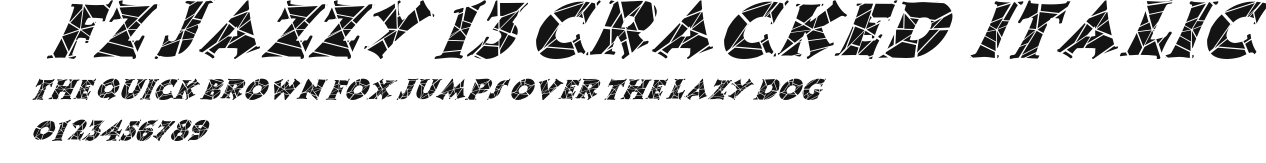 FZ JAZZY 13 CRACKED ITALIC Preview