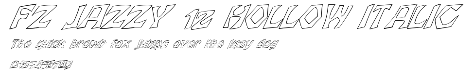 FZ JAZZY 12 HOLLOW ITALIC Preview