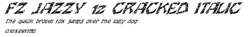 FZ JAZZY 12 CRACKED ITALIC Preview