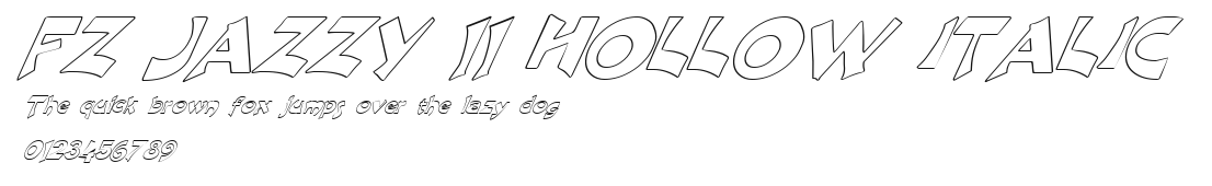FZ JAZZY 11 HOLLOW ITALIC Preview