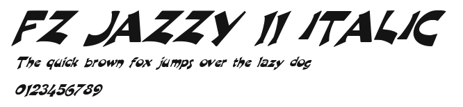 FZ JAZZY 11 ITALIC Preview