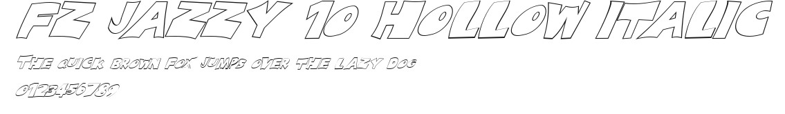 FZ JAZZY 10 HOLLOW ITALIC Preview