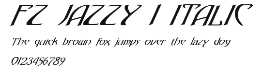 FZ JAZZY 1 ITALIC Preview