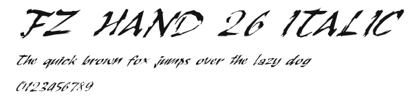 FZ HAND 26 ITALIC Preview