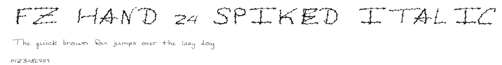 FZ HAND 24 SPIKED ITALIC Preview